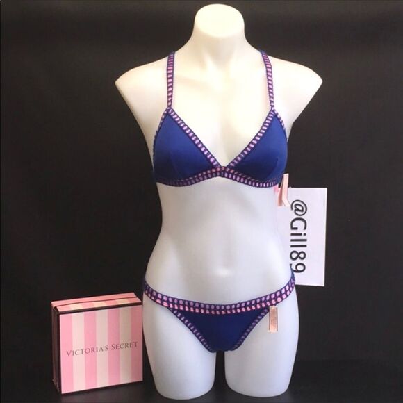 🔥Victoria's Secret Swimsuit 2 pc set Medium removable padded //Small New - Picture 3 of 9